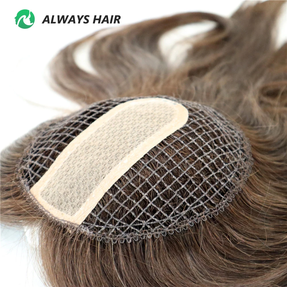 TP27 - High Quality Integration Fish Net Hair Pieces Woman Toupee Silk Top Topper Chinese Cuticle Remy Human Hair