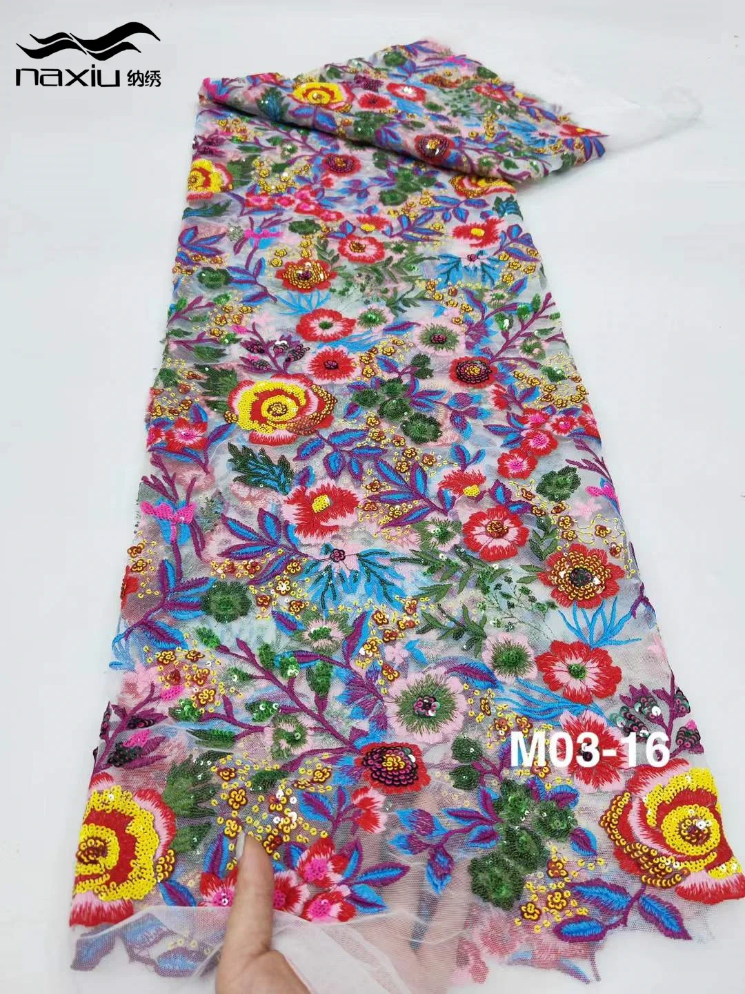 Madison Luxury African Sequins Mesh Lace Fabric 2025 French Tulle Net Lace Fabric For Nigerian Bride Wedding Party Dress