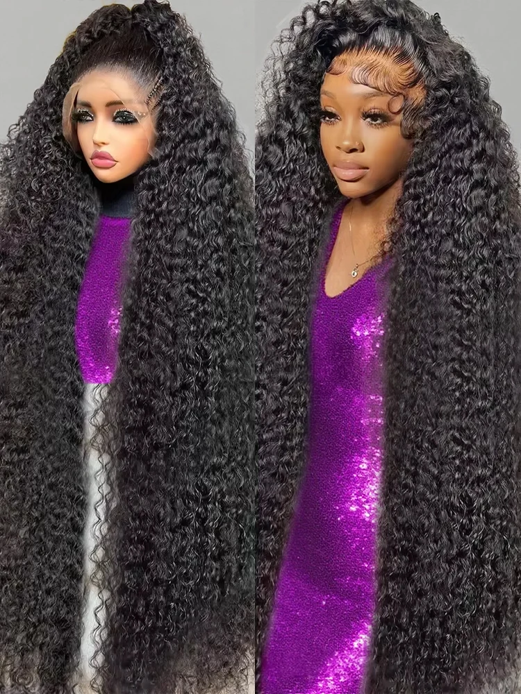 300% Density 40 50 Inch Deep Wave 13x6 360 HD Lace Front Human Hair Wigs Loose Water Curly Lace Frontal Wig Human Hair For Women