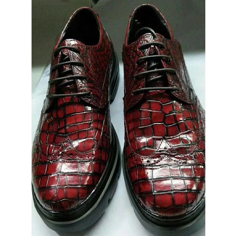 tianxin men crocodile leather shoes crocodile bottom thick Rubber soles leisure travel business
