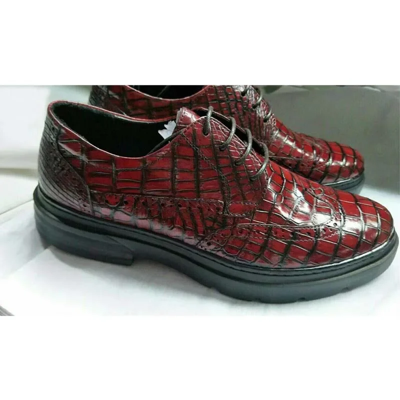 tianxin men crocodile leather shoes crocodile bottom thick Rubber soles leisure travel business - Image 3