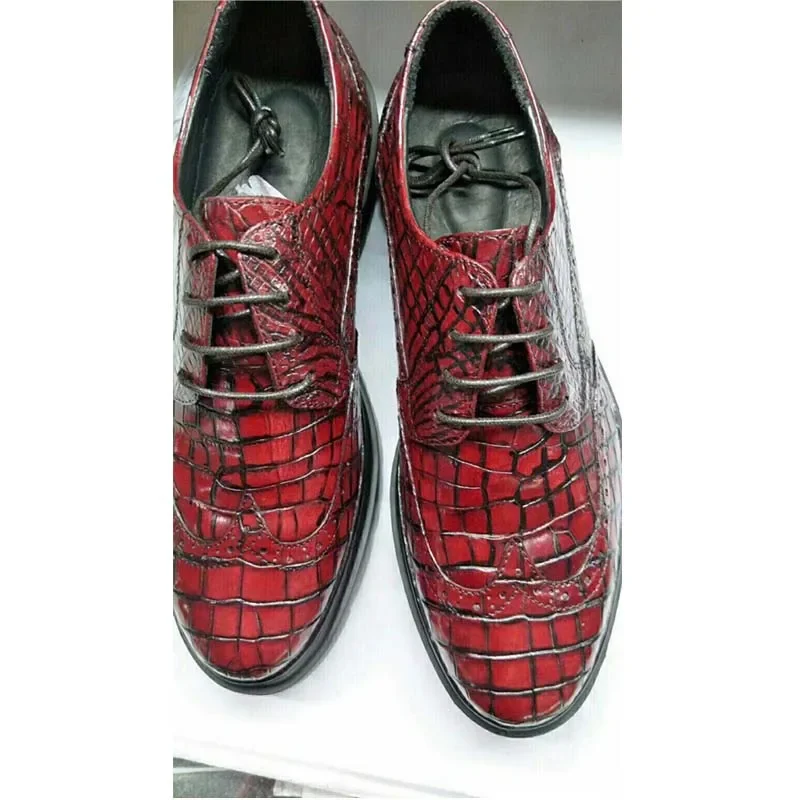 tianxin men crocodile leather shoes crocodile bottom thick Rubber soles leisure travel business - Image 5