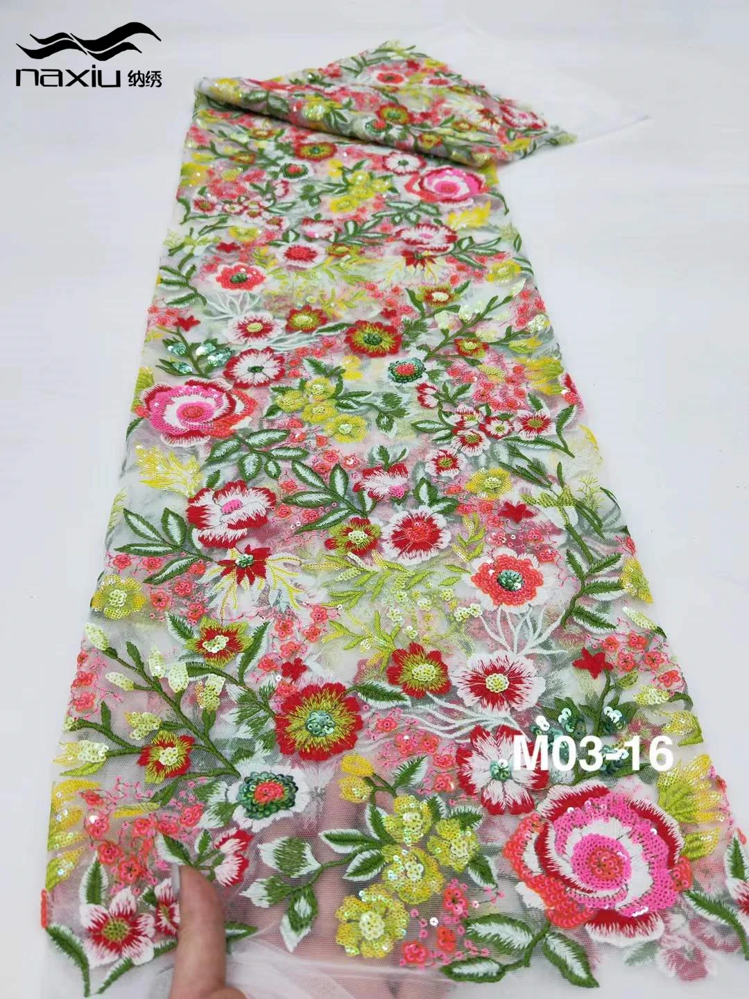 Madison Luxury African Sequins Mesh Lace Fabric 2025 French Tulle Net Lace Fabric For Nigerian Bride Wedding Party Dress - Image 2