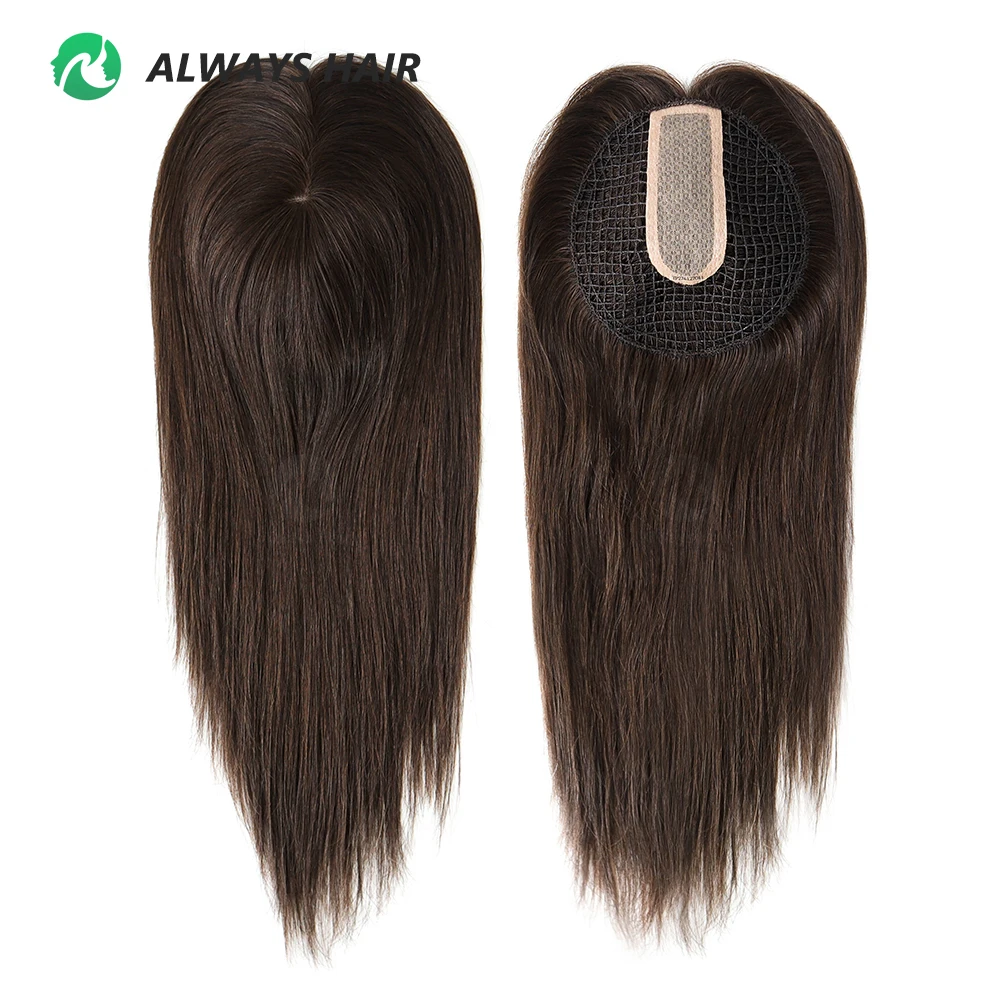 TP27 - High Quality Integration Fish Net Hair Pieces Woman Toupee Silk Top Topper Chinese Cuticle Remy Human Hair - Image 3